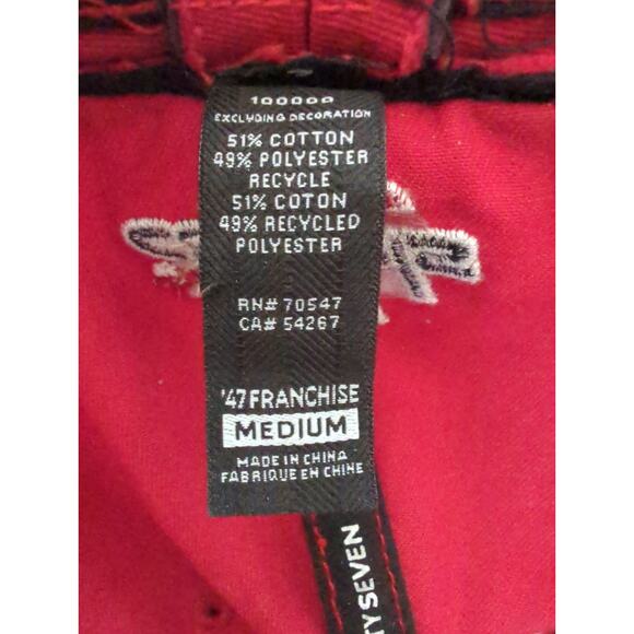 '47 Washington Capitals Red White Black Emboidered Logo NHL Cap Size Medium - Picture 7 of 8